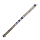 sapphire & diamond stock pin