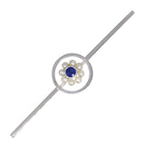 Sapphire & Pearl Stock Pin