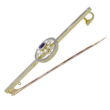 Sapphire & Pearl Stock Pin