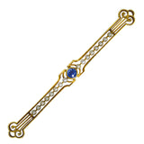 Sapphire & Pearl Stock Pin