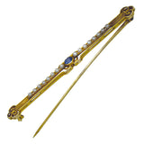 Sapphire & Pearl Stock Pin