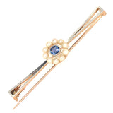 Sapphire & Pearl Stock Pin