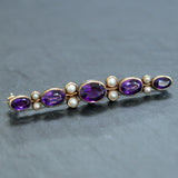 Amethyst & Pearl Stock Pin