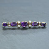 Amethyst & Pearl Stock Pin