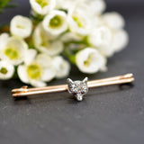 Diamond Set Fox Head Stock Pin