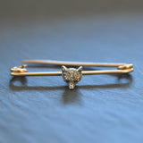 Diamond Set Fox Head Stock Pin