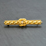 Gold Stock Pin with Diamond