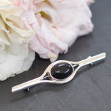 Silver & Onyx Stock Pin