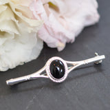 Silver & Onyx Stock Pin