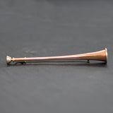 Rose Gold Hunting Horn Stock Pin