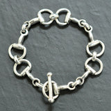 Silver Snaffle Link Bracelet