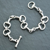 Silver Snaffle Link Bracelet