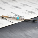 Turquoise & Diamond Stock Pin