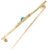 Turquoise & Diamond Stock Pin