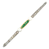 Emerald & Diamond Stock Pin