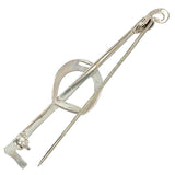 Silver Stirrup Stock Pin