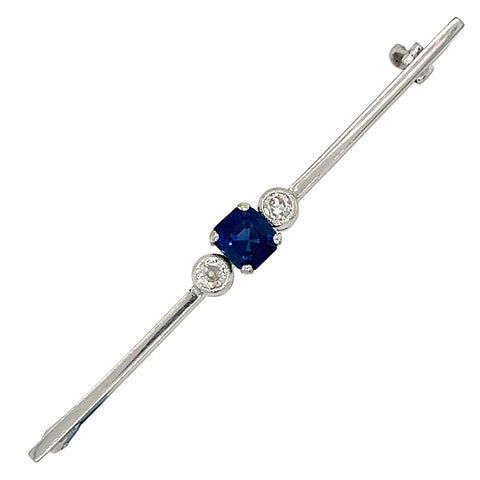 Sapphire & Diamond Stock Pin