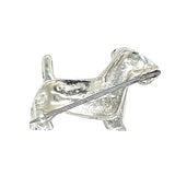 Silver Dog Brooch