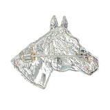 Silver Horse Head Brooch