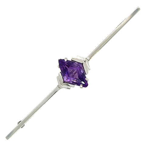 'Art Deco' Style Amethyst Stock Pin