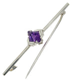 'Art Deco' Style Amethyst Stock Pin