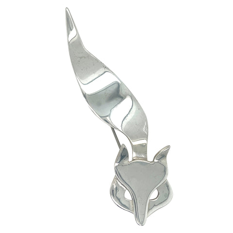 Silver Fox Brooch