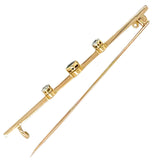 Sapphire & Diamond Stock Pin