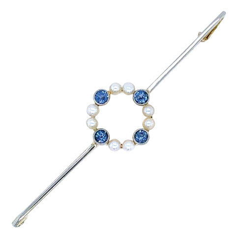 Pearl & Sapphire Stock Pin