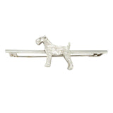 Silver Dog Brooch