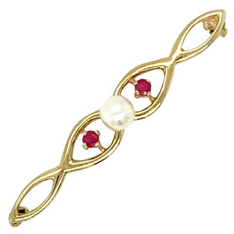 Pearl & Ruby Stock Pin