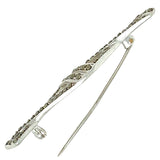 Silver Marcasite Stock Pin