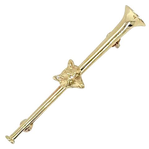 Hunting Horn & Fox Head Stock Pin