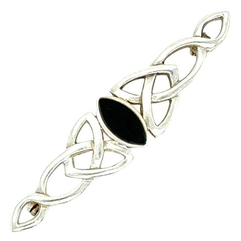 Silver & Onyx Stock Pin