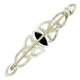 Silver & Onyx Stock Pin