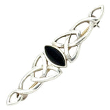 Silver & Onyx Stock Pin