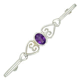 Silver and Amethyst Stock Pin
