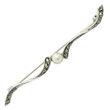 Pearl & Marcasite Stock Pin
