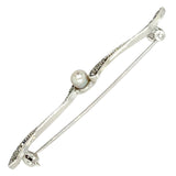 Pearl & Marcasite Stock Pin