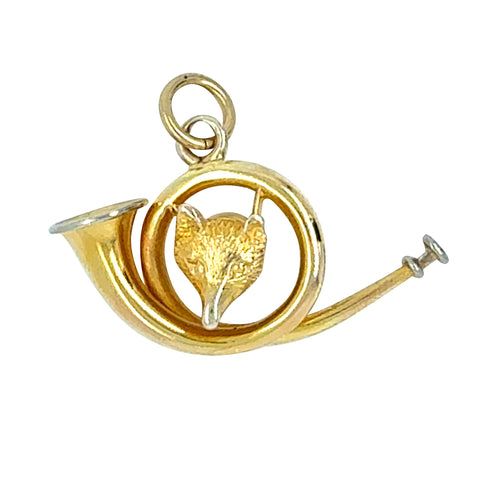 Hunting Horn & Fox Head Pendant