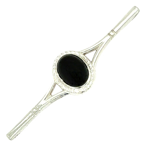 Silver & Onyx Stock Pin