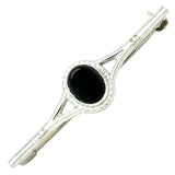 Silver & Onyx Stock Pin
