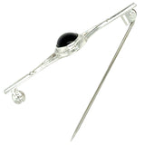 Silver & Onyx Stock Pin