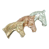 Triple Horse Head Brooch