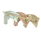 Triple Horse Head Brooch