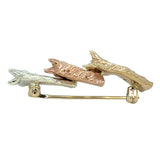 Triple Horse Head Brooch