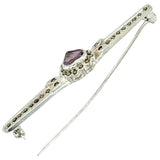Amethyst Heart Stock Pin