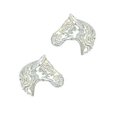 Silver Horse Head Earrings