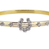 diamond horse shoe bangle