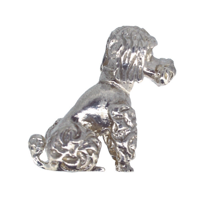 silver poodle charm