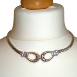 Silver Horseshoe & Buckle Collar